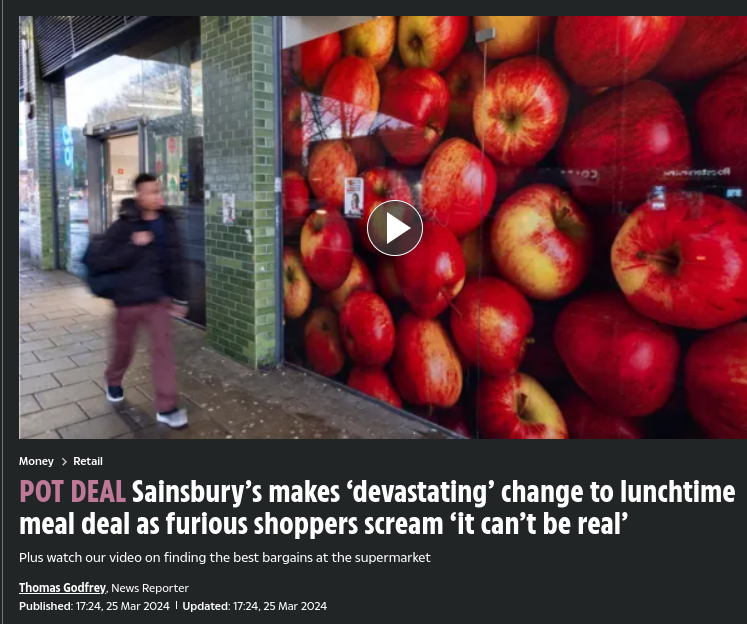 Sainsbury’s makes ‘devastating’ change to lunchtime meal deal as furious shoppers scream ‘it can’t be real’
